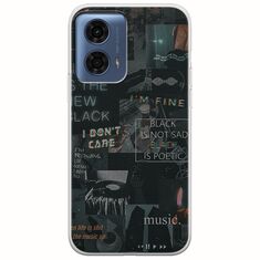 Aesthetic Black Motorola Moto G24 Flexible TPU (Διάφανη Σιλικόνη)