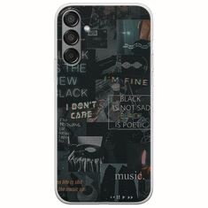 Aesthetic Black Samsung Galaxy M55 5G Flexible TPU (Διάφανη Σιλικόνη)