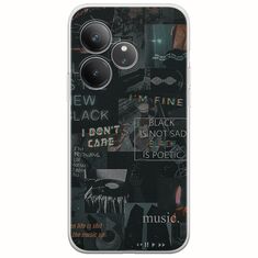 Aesthetic Black Realme GT 6 5G Flexible TPU (Διάφανη Σιλικόνη)