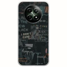 Aesthetic Black Realme 12x 5G Flexible TPU (Διάφανη Σιλικόνη)