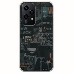 Aesthetic Black Honor 200 Lite 5G Flexible TPU (Διάφανη Σιλικόνη)