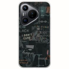 Aesthetic Black Huawei Pura 70 Flexible TPU (Διάφανη Σιλικόνη)