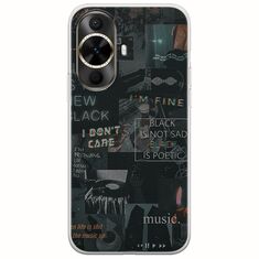 Aesthetic Black Huawei Nova 12s Flexible TPU (Διάφανη Σιλικόνη)