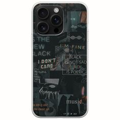 Aesthetic Black iPhone 16 Pro Max Flexible TPU (Διάφανη Σιλικόνη)