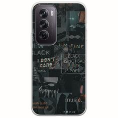 Aesthetic Black Oppo Reno 12 5G Flexible TPU (Διάφανη Σιλικόνη)