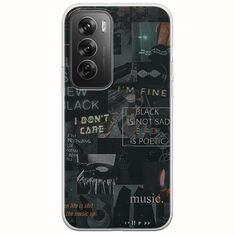 Aesthetic Black Oppo Reno 12 Pro 5G Flexible TPU (Διάφανη Σιλικόνη)