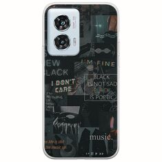 Aesthetic Black Motorola Edge 50 Fusion 5G Flexible TPU (Διάφανη Σιλικόνη)