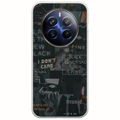 Aesthetic Black Realme 12+ 5G Flexible TPU (Διάφανη Σιλικόνη)