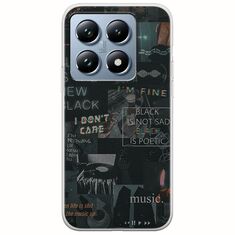 Aesthetic Black Xiaomi 14T Pro 5G Flexible TPU (Διάφανη Σιλικόνη)