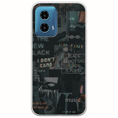 Aesthetic Black Motorola Moto G34 5G Flexible TPU (Διάφανη Σιλικόνη)
