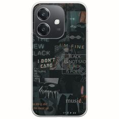 Aesthetic Black Oppo A60 5G Flexible TPU (Διάφανη Σιλικόνη)