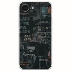 Aesthetic Black iPhone 16e Flexible TPU (Διάφανη Σιλικόνη)