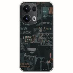 Aesthetic Black Oppo Reno 13 Pro 5G Flexible TPU (Διάφανη Σιλικόνη)