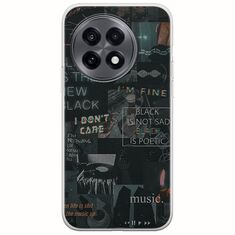 Aesthetic Black OnePlus 13R 5G Flexible TPU (Διάφανη Σιλικόνη)