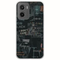 Aesthetic Black Motorola Moto G05 Flexible TPU (Διάφανη Σιλικόνη)