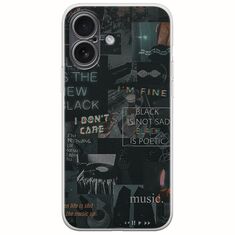 Aesthetic Black iPhone 17 Flexible TPU (Διάφανη Σιλικόνη)