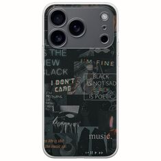 Aesthetic Black iPhone 17 Pro Flexible TPU (Διάφανη Σιλικόνη)