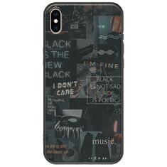 Aesthetic Black iPhone X / XS Black TPU (Μαύρη Σιλικόνη)