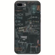 Aesthetic Black iPhone 7 Plus Black TPU (Μαύρη Σιλικόνη)