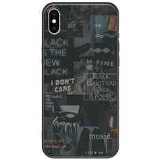 Aesthetic Black iPhone XS Max Black TPU (Μαύρη Σιλικόνη)