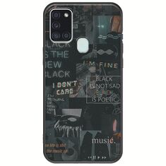 Aesthetic Black Samsung Galaxy A21s Black TPU (Μαύρη Σιλικόνη)