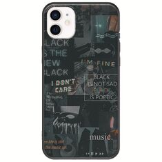Aesthetic Black iPhone 12 Black TPU (Μαύρη Σιλικόνη)