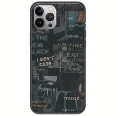 Aesthetic Black iPhone 12 Pro Max Black TPU (Μαύρη Σιλικόνη)