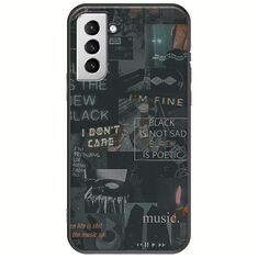Aesthetic Black Samsung Galaxy S21 Plus Black TPU (Μαύρη Σιλικόνη)