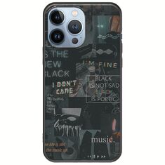 Aesthetic Black iPhone 13 Pro Black TPU (Μαύρη Σιλικόνη)