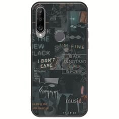 Aesthetic Black Huawei Y6p Black TPU (Μαύρη Σιλικόνη)