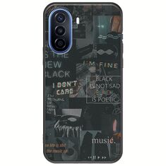 Aesthetic Black Huawei Nova Y70 Black TPU (Μαύρη Σιλικόνη)
