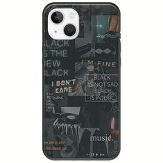 Aesthetic Black iPhone 14 Black TPU (Μαύρη Σιλικόνη)
