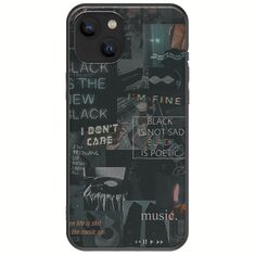 Aesthetic Black iPhone 14 Plus Black TPU (Μαύρη Σιλικόνη)
