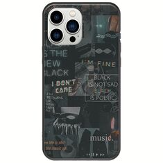 Aesthetic Black iPhone 14 Pro Black TPU (Μαύρη Σιλικόνη)