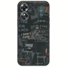 Aesthetic Black Oppo A17 Black TPU (Μαύρη Σιλικόνη)