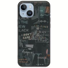 Aesthetic Black iPhone 15 Black TPU (Μαύρη Σιλικόνη)