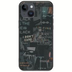 Aesthetic Black iPhone 15 Plus Black TPU (Μαύρη Σιλικόνη)