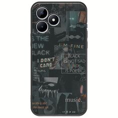 Aesthetic Black Realme Note 50 Black TPU (Μαύρη Σιλικόνη)