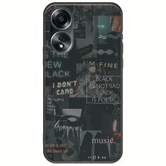 Aesthetic Black Oppo A78 5G Black TPU (Μαύρη Σιλικόνη)