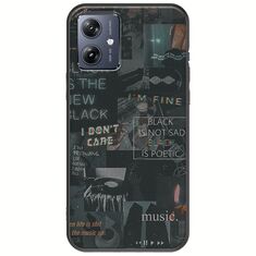 Aesthetic Black Motorola Moto G54 5G Black TPU (Μαύρη Σιλικόνη)