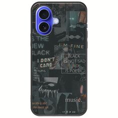 Aesthetic Black iPhone 16 Black TPU (Μαύρη Σιλικόνη)