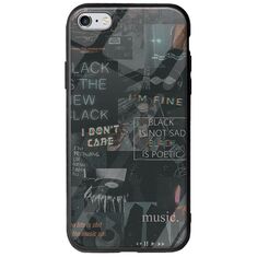 Aesthetic Black iPhone 6 Plus / iPhone 6s Plus Groove TPU (Tempered Glass και TPU)