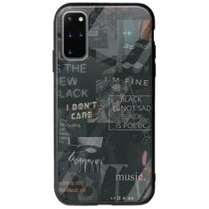 Aesthetic Black Samsung Galaxy S20 Plus Groove TPU (Tempered Glass και TPU)