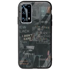 Aesthetic Black Huawei P40 Groove TPU (Tempered Glass και TPU)