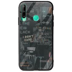 Aesthetic Black Huawei P40 Lite E Groove TPU (Tempered Glass και TPU)