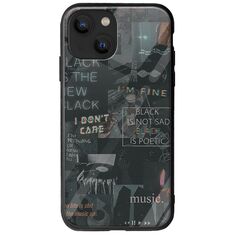 Aesthetic Black iPhone 13  Groove TPU (Tempered Glass και TPU)