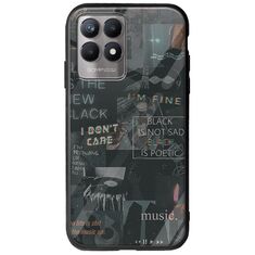 Aesthetic Black Realme 8i Groove TPU (Tempered Glass και TPU)