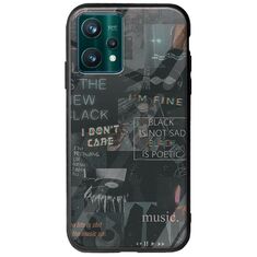 Aesthetic Black Realme 9 Pro Groove TPU (Tempered Glass και TPU)