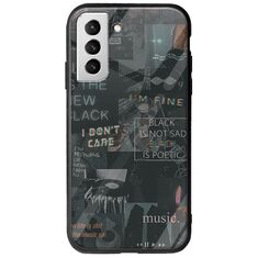 Aesthetic Black Samsung Galaxy S22 Plus Groove TPU (Tempered Glass και TPU)