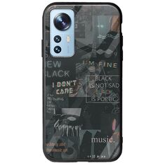 Aesthetic Black Xiaomi 12 / 12X Groove TPU (Tempered Glass και TPU)